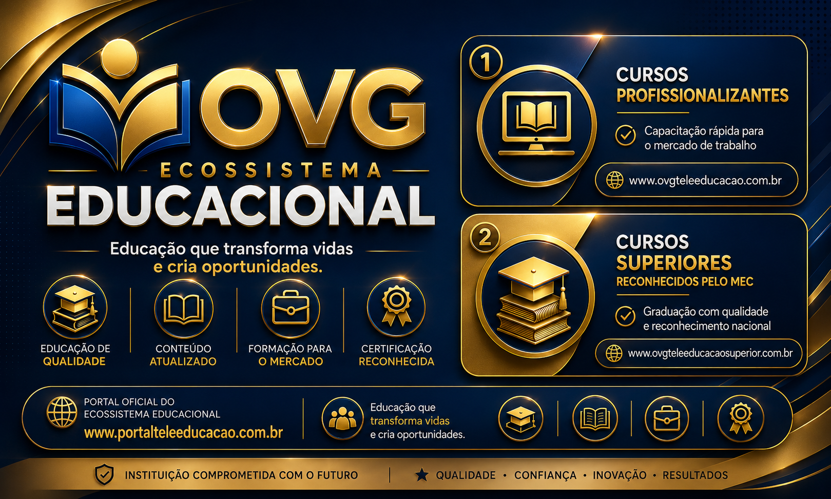 OVG Ecossistema Educacional — cursos profissionalizantes e superiores